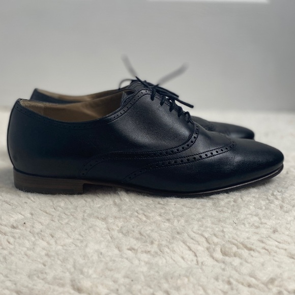 Hermès Men’s Black Leather Loafers EU 41.5 US 8.5 Lace-Up Dress Business Shoes - Picture 6 of 14